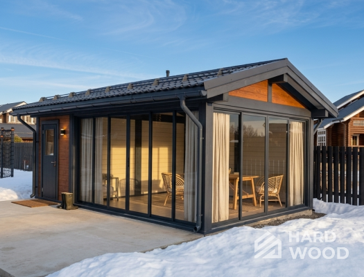 Беседка из дерева с окнами в пол №95 - фото 2259