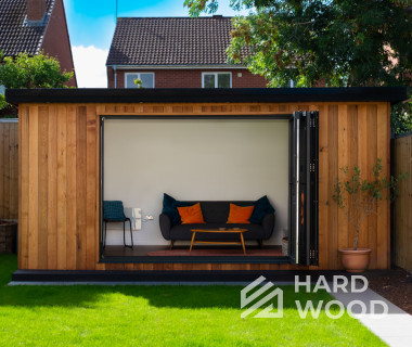 Черная беседка с окнами и дверью №59 - фото 1699