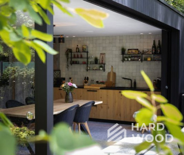 Закрытая беседка с барбекю и остеклением №6 - фото 1344